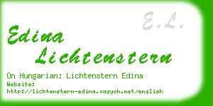 edina lichtenstern business card